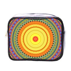 Neon Calliope Kaleidoscope Mandala Mini Toiletries Bag (One Side)