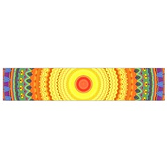 Neon Calliope Kaleidoscope Mandala Small Flano Scarf by CrypticFragmentsDesign