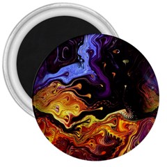 Nebula Starry Night Skies Abstract Art 3  Magnets by CrypticFragmentsDesign