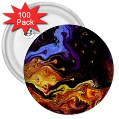 Nebula Starry Night Skies Abstract Art 3  Buttons (100 Pack)  by CrypticFragmentsDesign