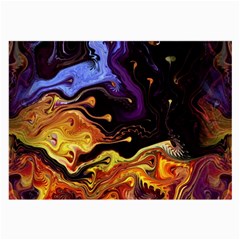 Nebula Starry Night Skies Abstract Art Large Glasses Cloth (2 Sides) by CrypticFragmentsDesign