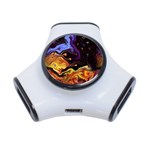 Nebula Starry Night Skies Abstract Art 3-Port USB Hub Front