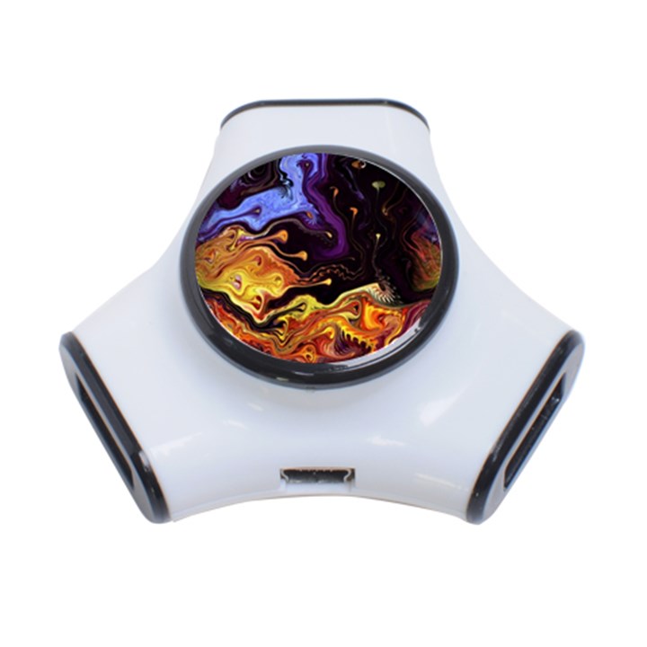 Nebula Starry Night Skies Abstract Art 3-Port USB Hub
