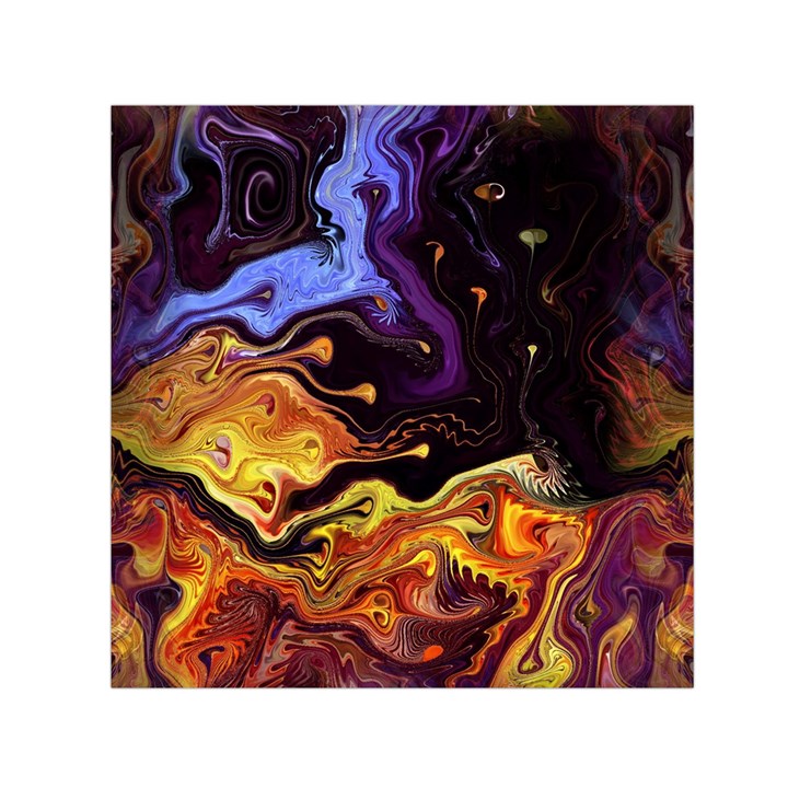 Nebula Starry Night Skies Abstract Art Small Satin Scarf (Square)