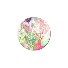 Boho Hippie Trippy Psychedelic Abstract Hot Pink Lime Green Golf Ball Marker (10 Pack) by CrypticFragmentsDesign