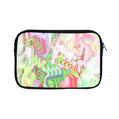 Boho Hippie Trippy Psychedelic Abstract Hot Pink Lime Green Apple Ipad Mini Zipper Cases by CrypticFragmentsDesign