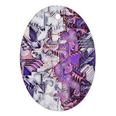 Blooming Lilacs Spring Garden Abstract Ornament (oval) by CrypticFragmentsDesign