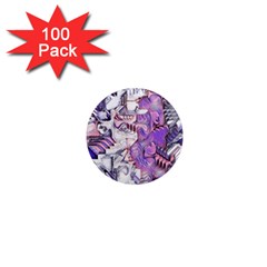 Blooming Lilacs Spring Garden Abstract 1  Mini Magnets (100 Pack)  by CrypticFragmentsDesign