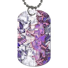 Blooming Lilacs Spring Garden Abstract Dog Tag (two Sides) by CrypticFragmentsDesign