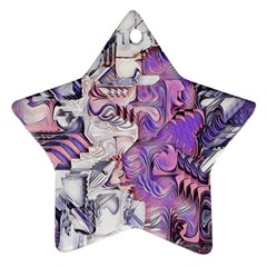 Blooming Lilacs Spring Garden Abstract Star Ornament (two Sides) by CrypticFragmentsDesign