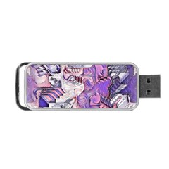 Blooming Lilacs Spring Garden Abstract Portable Usb Flash (one Side) by CrypticFragmentsDesign