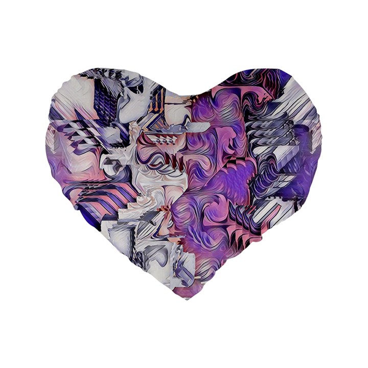 Blooming Lilacs Spring Garden Abstract Standard 16  Premium Flano Heart Shape Cushions