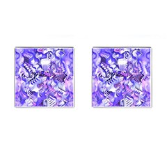 Weeping Wisteria Fantasy Gardens Pastel Abstract Cufflinks (square) by CrypticFragmentsDesign