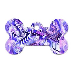 Weeping Wisteria Fantasy Gardens Pastel Abstract Dog Tag Bone (one Side)