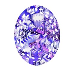 Weeping Wisteria Fantasy Gardens Pastel Abstract Ornament (oval Filigree) by CrypticFragmentsDesign