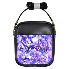 Weeping Wisteria Fantasy Gardens Pastel Abstract Girls Sling Bag by CrypticFragmentsDesign