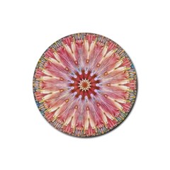 Pink Beauty 1 Rubber Round Coaster (4 Pack)  by LW41021