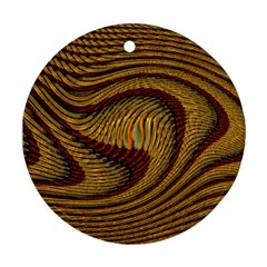 Golden Sands Round Ornament (two Sides) by LW41021