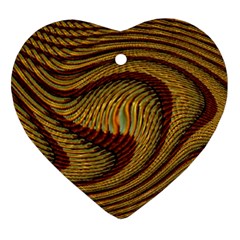 Golden Sands Heart Ornament (two Sides) by LW41021