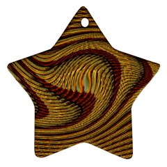 Golden Sands Star Ornament (two Sides) by LW41021