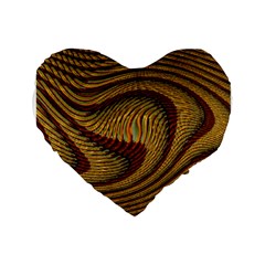 Golden Sands Standard 16  Premium Flano Heart Shape Cushions by LW41021