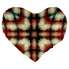 Royal Plaid  Large 19  Premium Heart Shape Cushions by LW41021