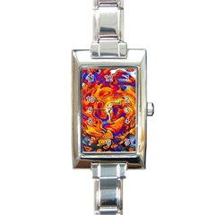 Sun & Water Rectangle Italian Charm Watch