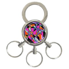 Abstract  3-ring Key Chain by LW41021