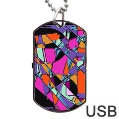 Abstract  Dog Tag Usb Flash (one Side) by LW41021