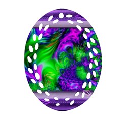 Feathery Winds Oval Filigree Ornament (two Sides) by LW41021