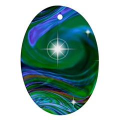 Night Sky Ornament (oval) by LW41021