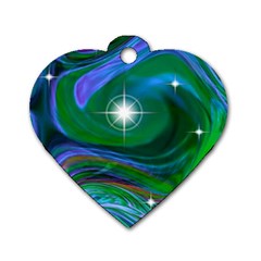 Night Sky Dog Tag Heart (one Side) by LW41021