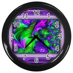 Feathery Winds Wall Clock (black) by LW41021