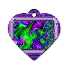 Feathery Winds Dog Tag Heart (one Side) by LW41021