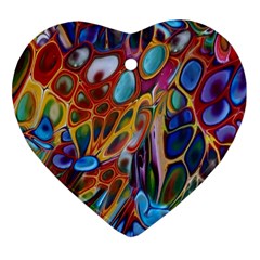 Colored Summer Heart Ornament (two Sides) by Galinka