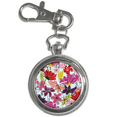 Flower Pattern Key Chain Watches by Galinka