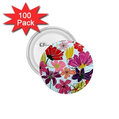 Flower Pattern 1 75  Buttons (100 Pack)  by Galinka