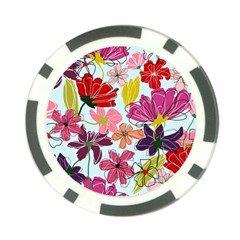 Flower Pattern Poker Chip Card Guard by Galinka