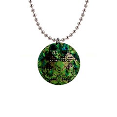 Peacocks And Pyramids 1  Button Necklace by MRNStudios