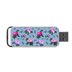 Delicate Peonies Portable Usb Flash (two Sides) by SychEva