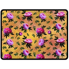 Delicate Peonies Fleece Blanket (large)  by SychEva