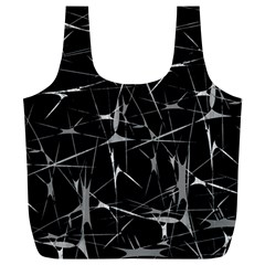 Black And White Splatter Abstract Print Full Print Recycle Bag (xl) by dflcprintsclothing