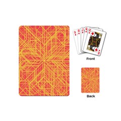Orange/yellow Line Pattern Playing Cards Single Design (mini) by LyleHatchDesign