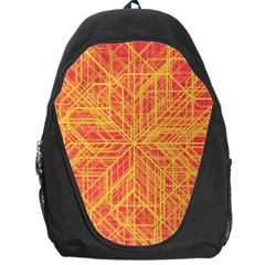 Orange/yellow Line Pattern Backpack Bag by LyleHatchDesign
