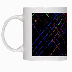Criss-cross Pattern (multi-colored) White Mugs by LyleHatchDesign