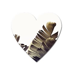 Vintage Banana Leaves Heart Magnet by goljakoff