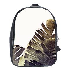 Vintage Banana Leaves School Bag (large) by goljakoff