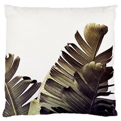 Vintage Banana Leaves Large Cushion Case (two Sides) by goljakoff