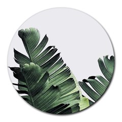 Banana Leaves Round Mousepads by goljakoff