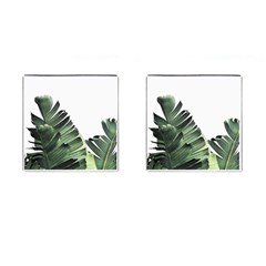 Banana Leaves Cufflinks (square) by goljakoff